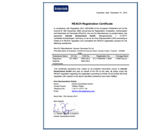 Reach Reg. Certificate